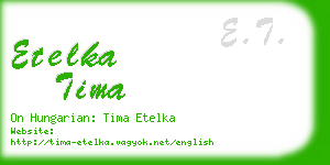 etelka tima business card